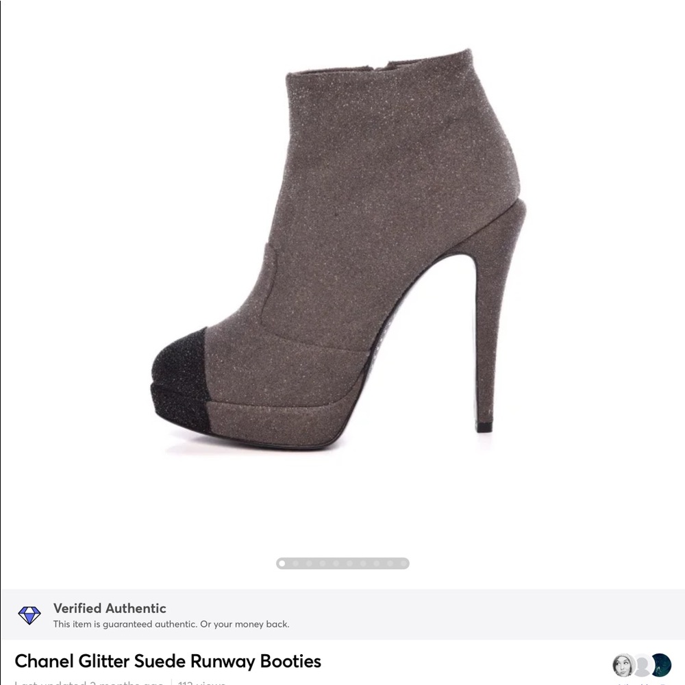 Chanel Glitter Suede Runway Booties - Picture 11 of 11